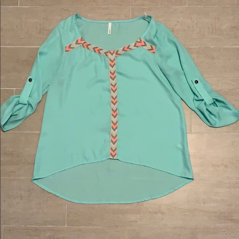 sage blouse